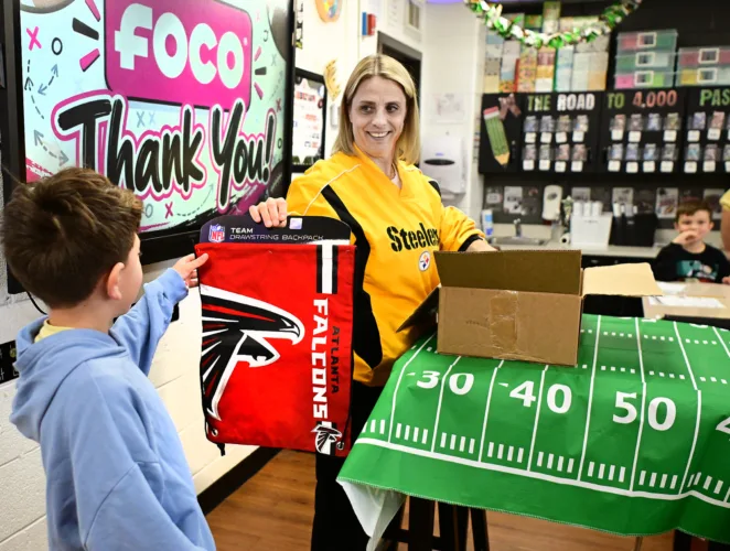 Calling a (fun) audible on football-themed learning ... with 'NFeLementary' at Ridgedale School